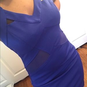 Blue tight-fitting dress